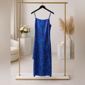 REVOLVE Blue & Purple Paisley Slip Dress